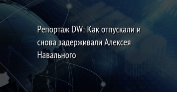 Репортаж DW: Как отпускали и снова задерживали Алексея Навального