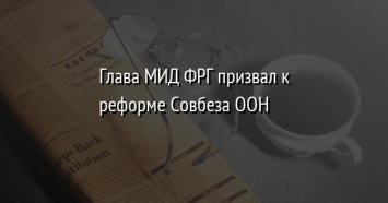 Глава МИД ФРГ призвал к реформе Совбеза ООН