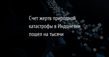 Счет жертв природной катастрофы в Индонезии пошел на тысячи