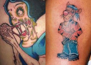 Мультфильмы Disney стали основой для ужасающих татуировок