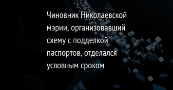 Чиновник Николаевской мэрии, организовавший схему с подделкой паспортов, отделался условным сроком