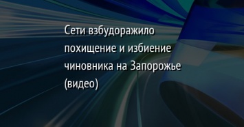 Сети взбудоражило похищение и избиение чиновника на Запорожье (видео)