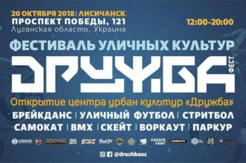 В Лисичанске пройдет фестиваль уличных культур