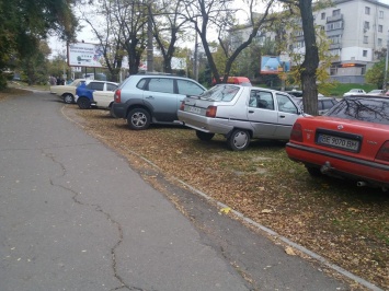 Николаевцы предлагают установить в городе столбы, которые решат проблему парковки на газонах