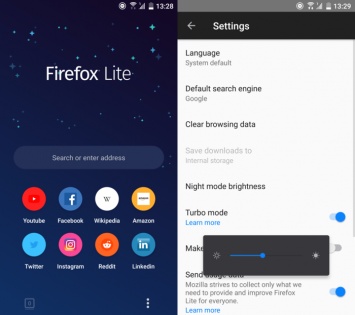 Представлен компактный мобильный браузер Firefox Lite 1.0.0