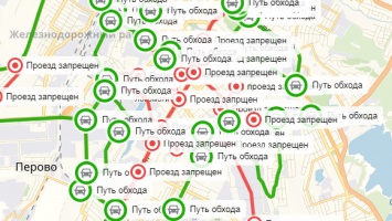 Схема объезда ремонтируемых улиц Симферополя