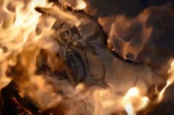 Запорожский художник сжег свою картину, над которой работал несколько месяцев (Видео)
