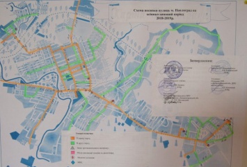 В Павлограде показали карту очередности очистки дорог от снега