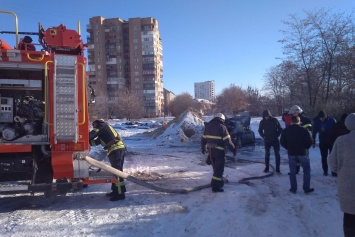 В Харькове сгорел Chevrolet (фото)