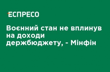 Военное положение не повлияло на доходы госбюджета, - Минфин