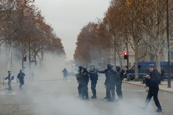 Протестующих в Париже заставили плакать