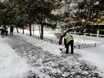 В Заводском районе 118 человек расчищали проходы к домам и пешеходные дорожки от снега